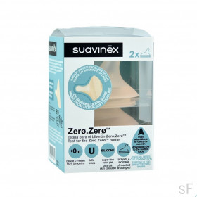 Suavinex Tetina Zero Zero Fluxo Adaptável Silicone + 0m 2 uds