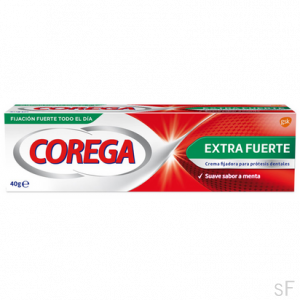 Corega Extra Fuerte Crema Prótesis Dentales Sabor menta 40 g